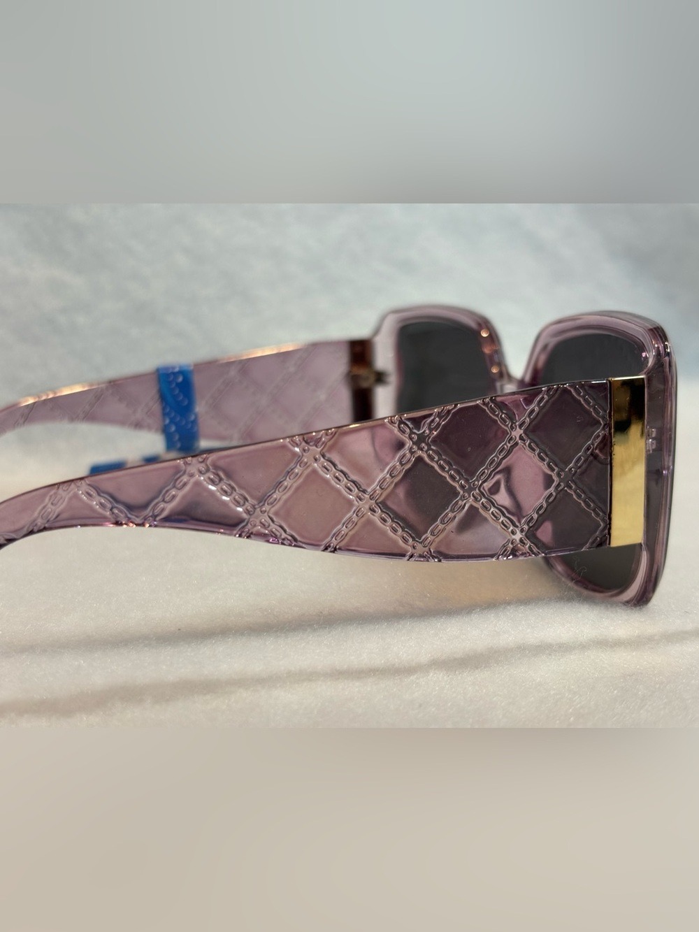 Bob Mackie Oversized Lavender Sunglasses Glam Retro Y2K Rich Mom Chic - Picture 6 of 10